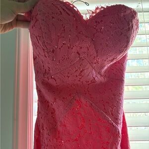 Elegant Pink Lace Dress